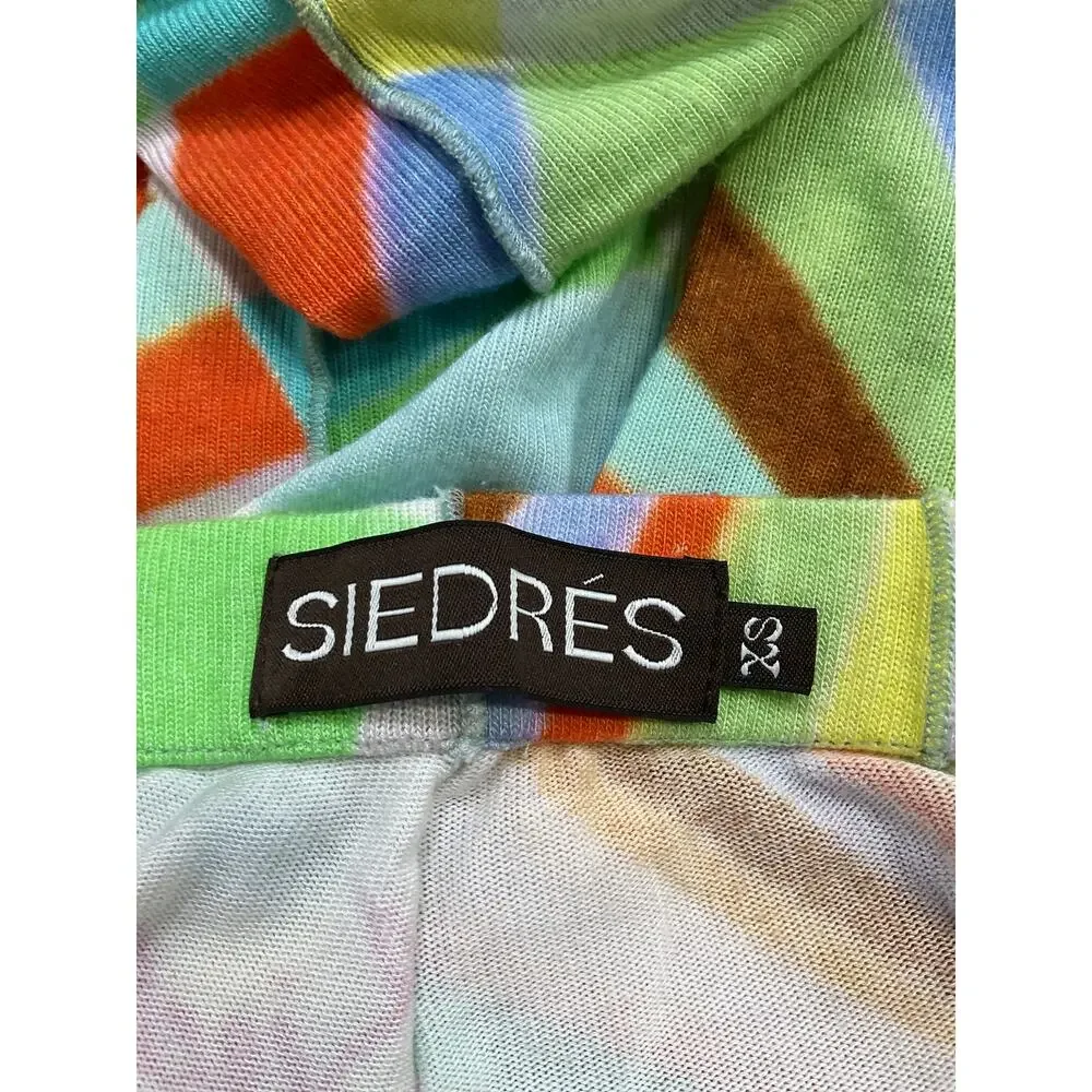 Siedres Vibrant Multicolor Kaleidoscope-Print Jersey Slim-Leg Pants Size XS - Picture 4 of 5